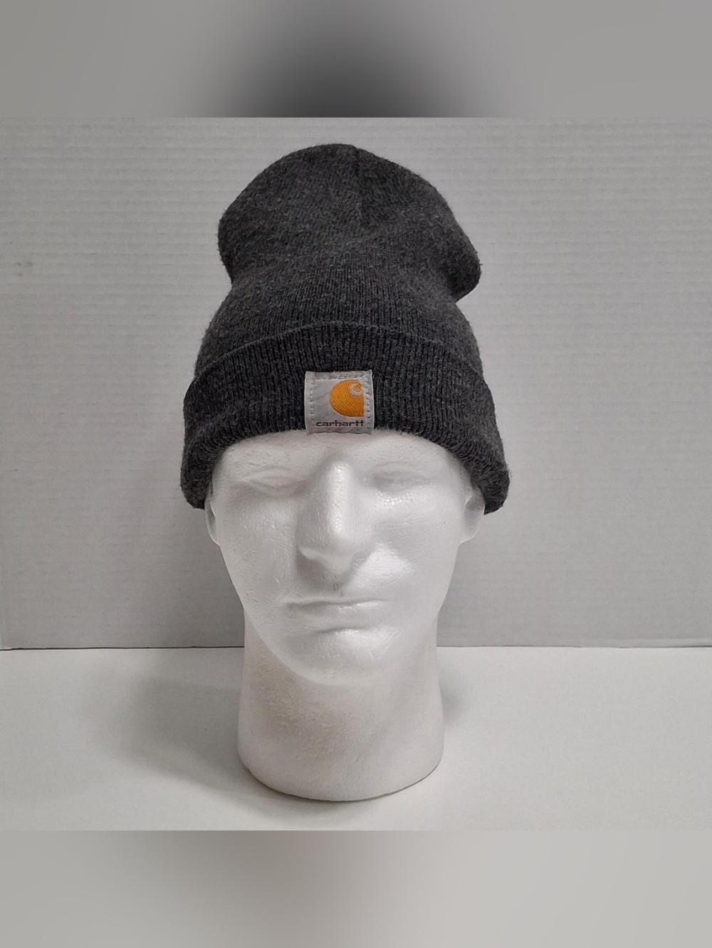 Carhartt Grey Knit Cuffed Beanie YOUTH ONE SIZE FIT MOST